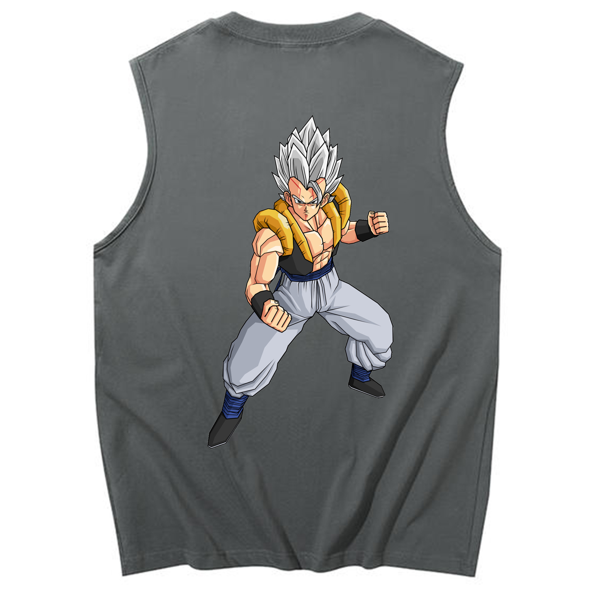 （画像用） ドラゴンボール ベジータ四世（Bejīta Yonsei）DRAGON BALL Vegeta IV コットン100％タンクトップ（背面プリント）
